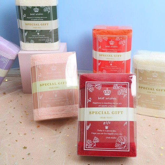 Πετσέτα προσώπου — Κοραλλί φλίς, 150D, απλή ύφανση, 50–80 g