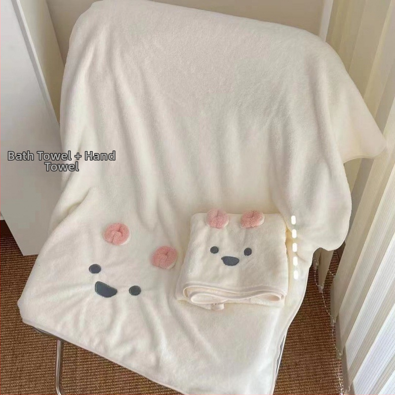 Koala Καρτούν πετσέτα μπάνιου, Coral fleece, Απορροφητική για ενήλικες, Απλή Ύφανση, 120–140 g/m², 14 νήματα