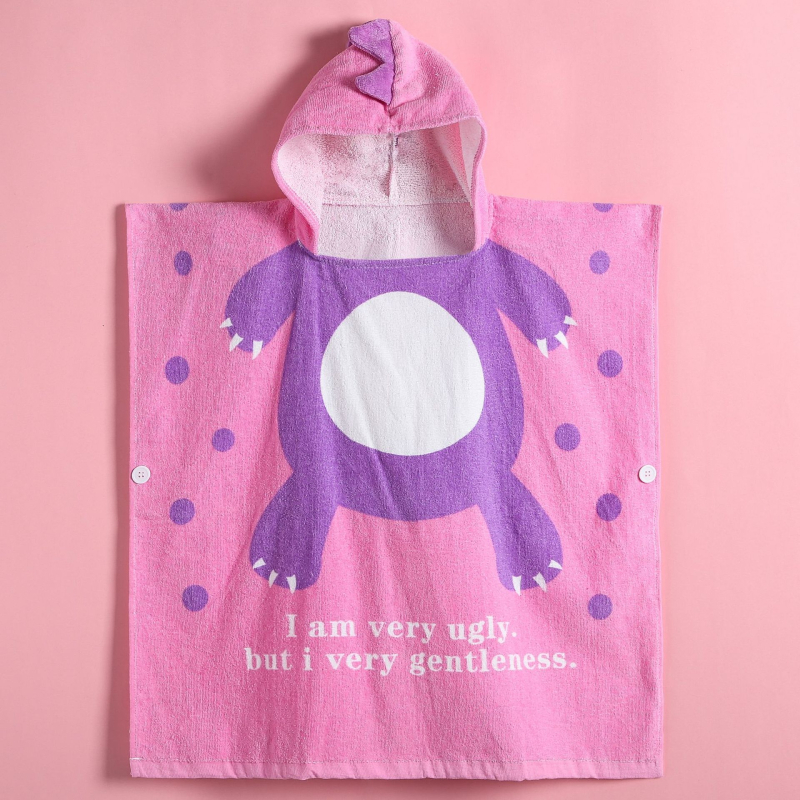 Παιδική πετσέτα μπάνιου με κουκούλα και κάλυμμα ρόμπας από 100% βαμβάκι, 300–400 g, προσαρμογή, φινίρισμα velvet