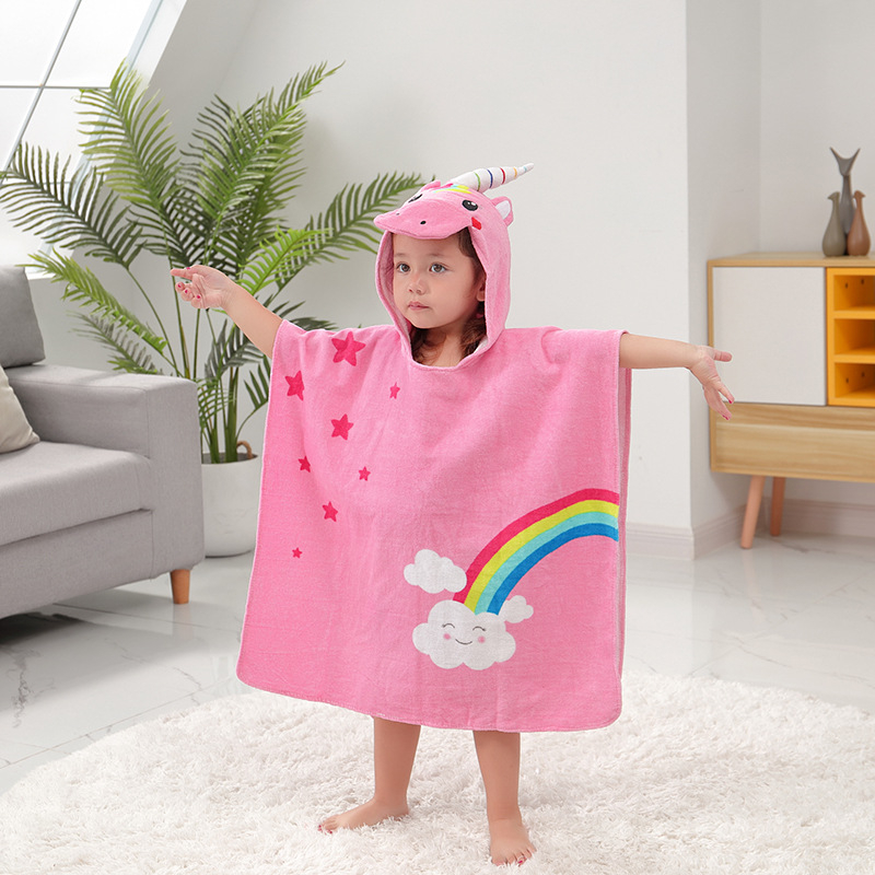 Παιδική πετσέτα μπάνιου με κουκούλα και κάλυμμα ρόμπας από 100% βαμβάκι, 300–400 g, προσαρμογή, φινίρισμα velvet
