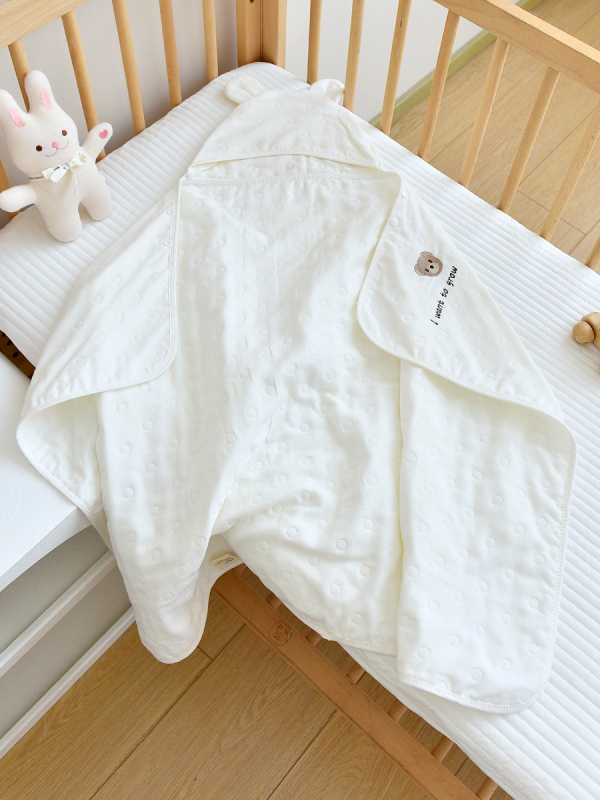 Βρεφική πετσέτα μπάνιου από 100% βαμβάκι, τζακάρ, 300–400 γρ