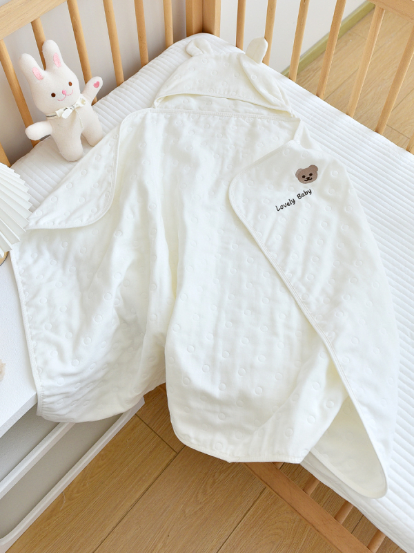 Βρεφική πετσέτα μπάνιου από 100% βαμβάκι, τζακάρ, 300–400 γρ