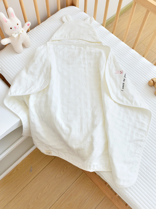 Βρεφική πετσέτα μπάνιου από 100% βαμβάκι, τζακάρ, 300–400 γρ