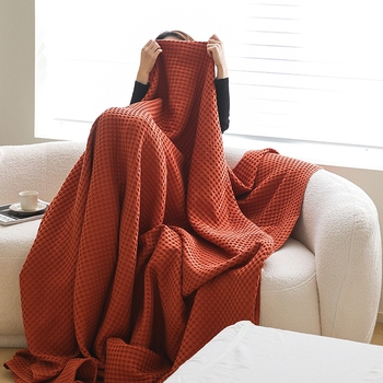 Ručnik-ćebe, 100% pamuk, japanskog stila wafla gazu, strojno pranje, za ljeto, 1.05–1.50 kg