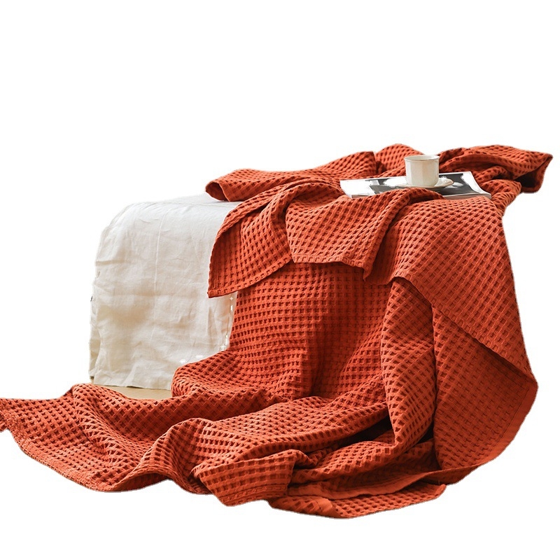 Ručnik-ćebe, 100% pamuk, japanskog stila wafla gazu, strojno pranje, za ljeto, 1.05–1.50 kg