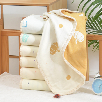 Dječji pamučni ručnikasti prekrivač s žakardom, 8 slojeva, reaktivno bojanje, za proljeće i jesen, 495 g