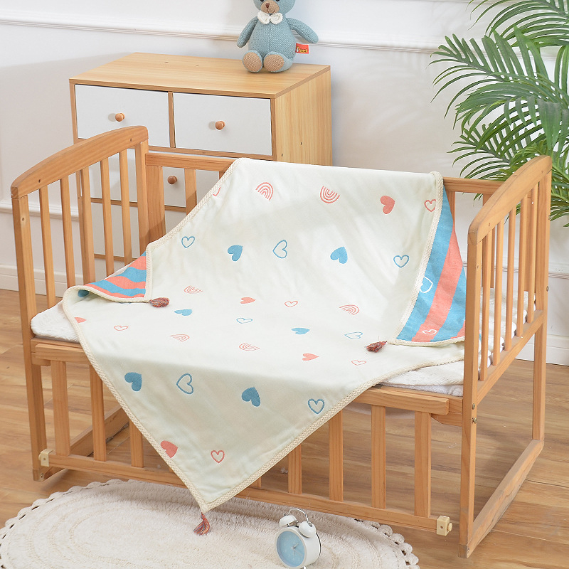 Dječji pamučni ručnikasti prekrivač s žakardom, 8 slojeva, reaktivno bojanje, za proljeće i jesen, 495 g