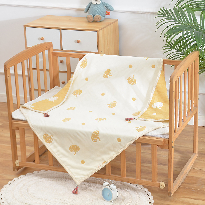 Dječji pamučni ručnikasti prekrivač s žakardom, 8 slojeva, reaktivno bojanje, za proljeće i jesen, 495 g