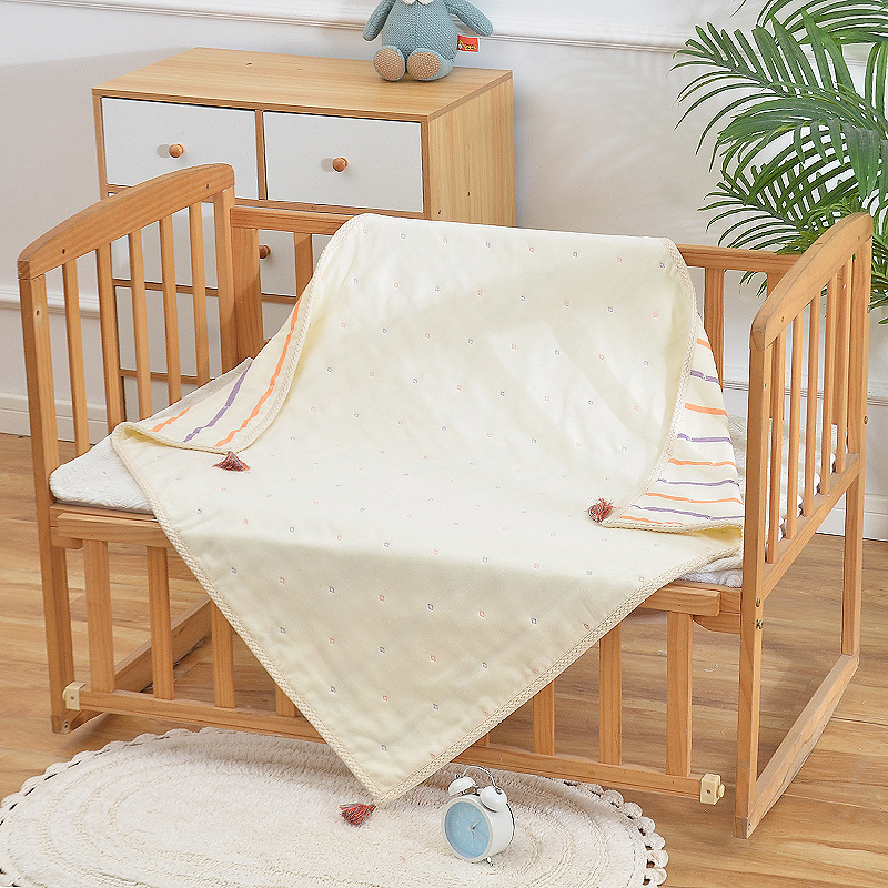 Dječji pamučni ručnikasti prekrivač s žakardom, 8 slojeva, reaktivno bojanje, za proljeće i jesen, 495 g