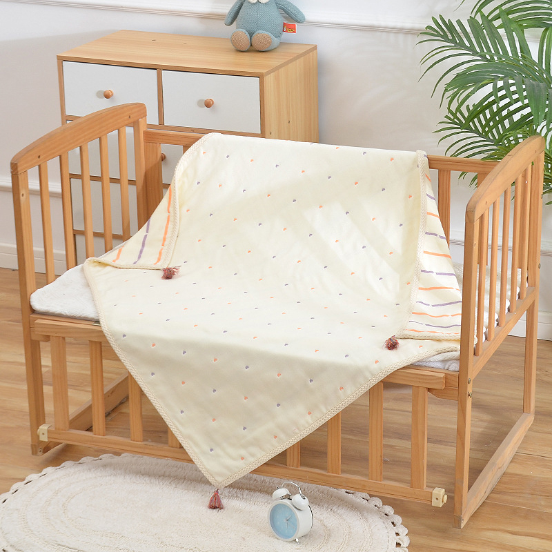 Dječji pamučni ručnikasti prekrivač s žakardom, 8 slojeva, reaktivno bojanje, za proljeće i jesen, 495 g