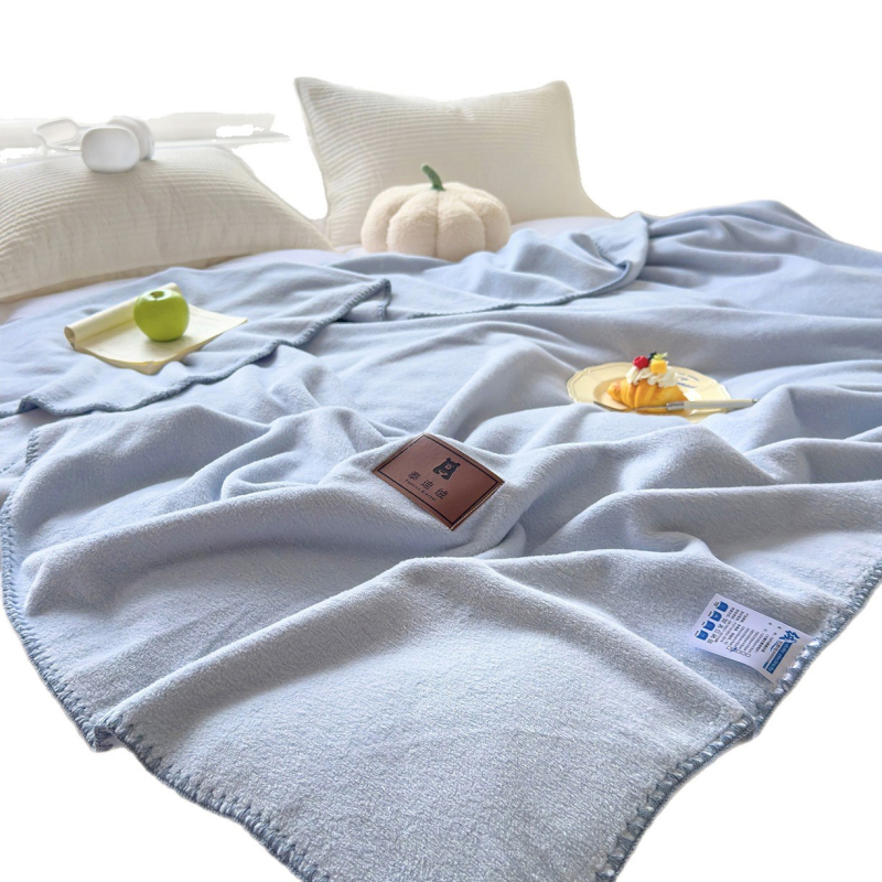 Deka od ručnika s imitacijom kašmira, 100% poliester, 300 g, zima, jednobojna