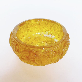 Citrin kristalni stolni ukras – koruncopija oblik | Moderni minimalistički stil, Crystal Queen, nerafinirani kristalni kamen, šifra proizvoda Wufu degaussing bowl