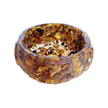 Citrin kristalni stolni ukras – koruncopija oblik | Moderni minimalistički stil, Crystal Queen, nerafinirani kristalni kamen, šifra proizvoda Wufu degaussing bowl