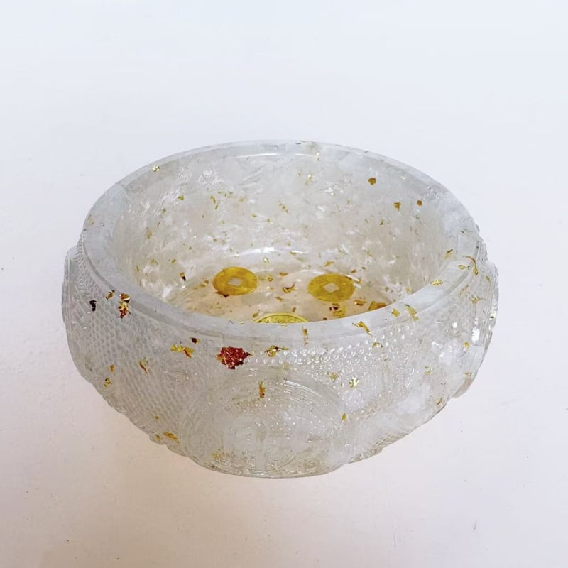 Citrin kristalni stolni ukras – koruncopija oblik | Moderni minimalistički stil, Crystal Queen, nerafinirani kristalni kamen, šifra proizvoda Wufu degaussing bowl