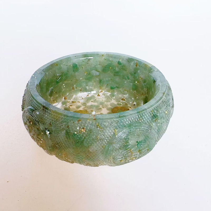 Citrin kristalni stolni ukras – koruncopija oblik | Moderni minimalistički stil, Crystal Queen, nerafinirani kristalni kamen, šifra proizvoda Wufu degaussing bowl