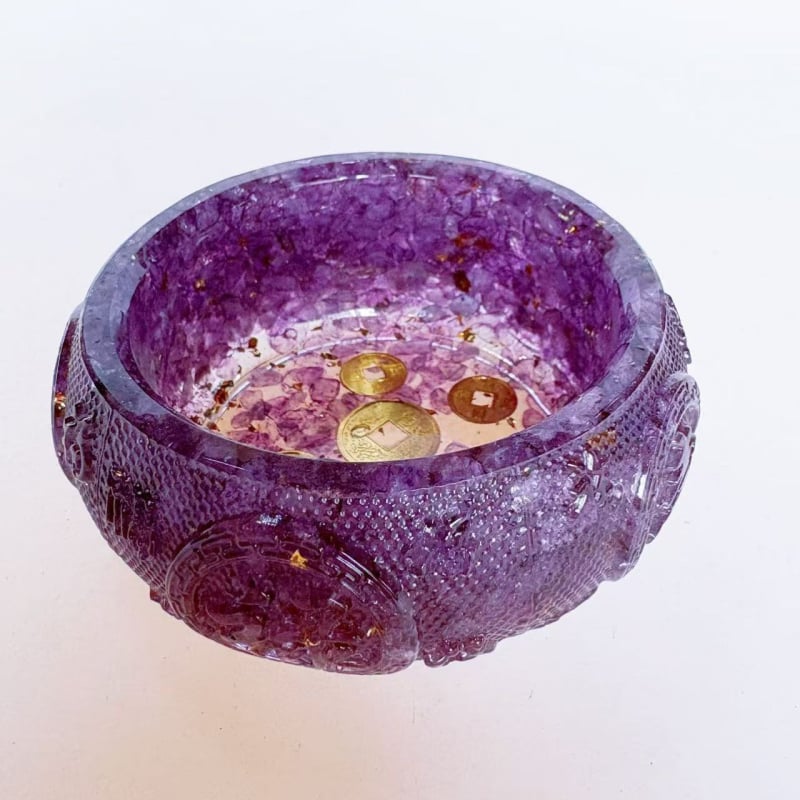 Citrin kristalni stolni ukras – koruncopija oblik | Moderni minimalistički stil, Crystal Queen, nerafinirani kristalni kamen, šifra proizvoda Wufu degaussing bowl