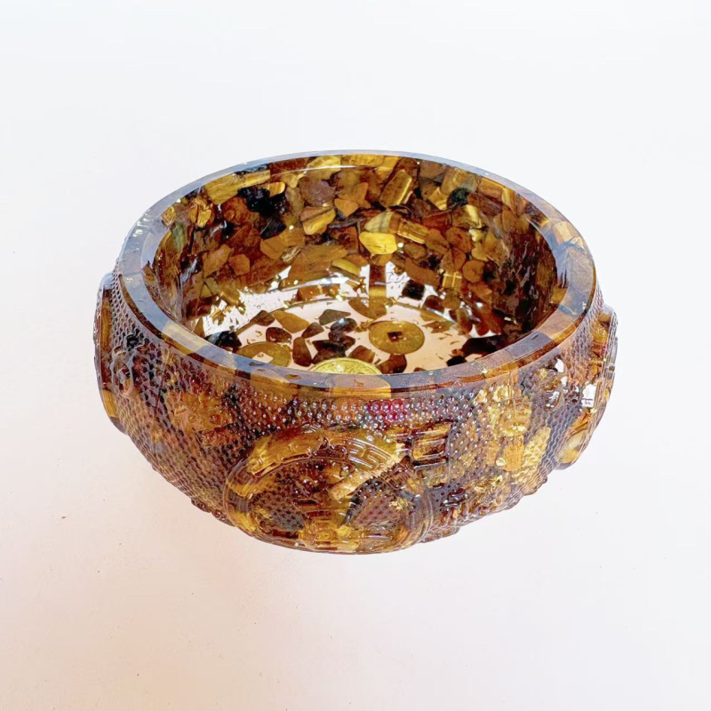 Citrin kristalni stolni ukras – koruncopija oblik | Moderni minimalistički stil, Crystal Queen, nerafinirani kristalni kamen, šifra proizvoda Wufu degaussing bowl