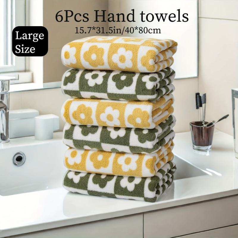 Set ručnika za jesen-zimu, mikrovlakno, cvjetni uzorak, s mogućnošću prilagodbe