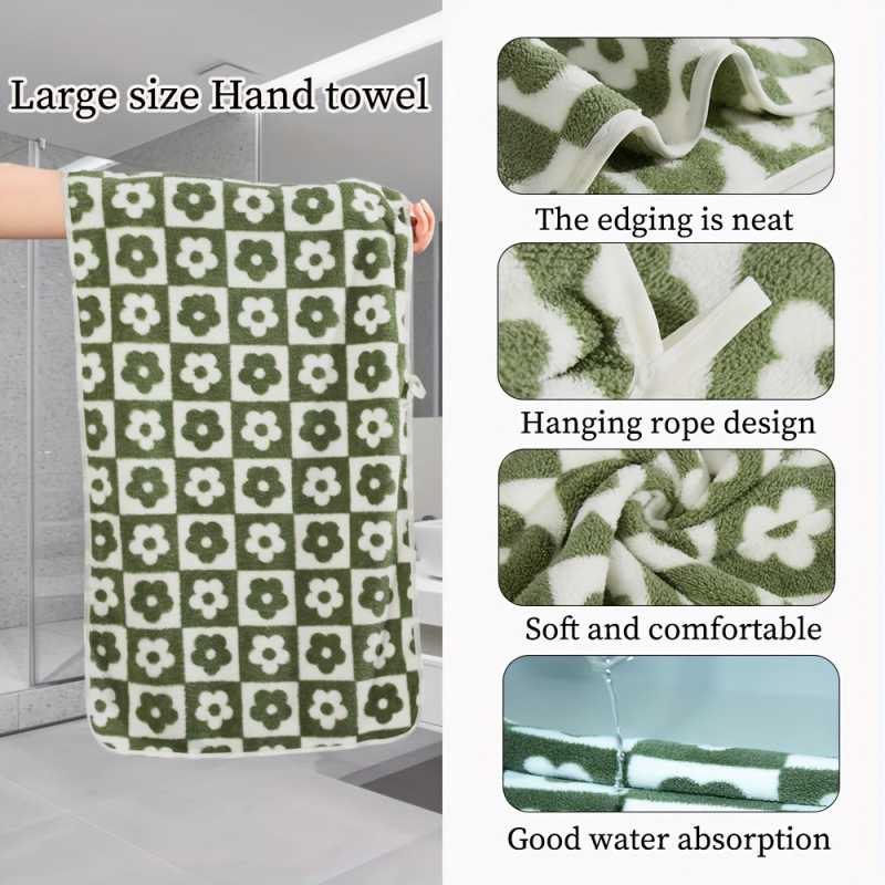 Set ručnika za jesen-zimu, mikrovlakno, cvjetni uzorak, s mogućnošću prilagodbe