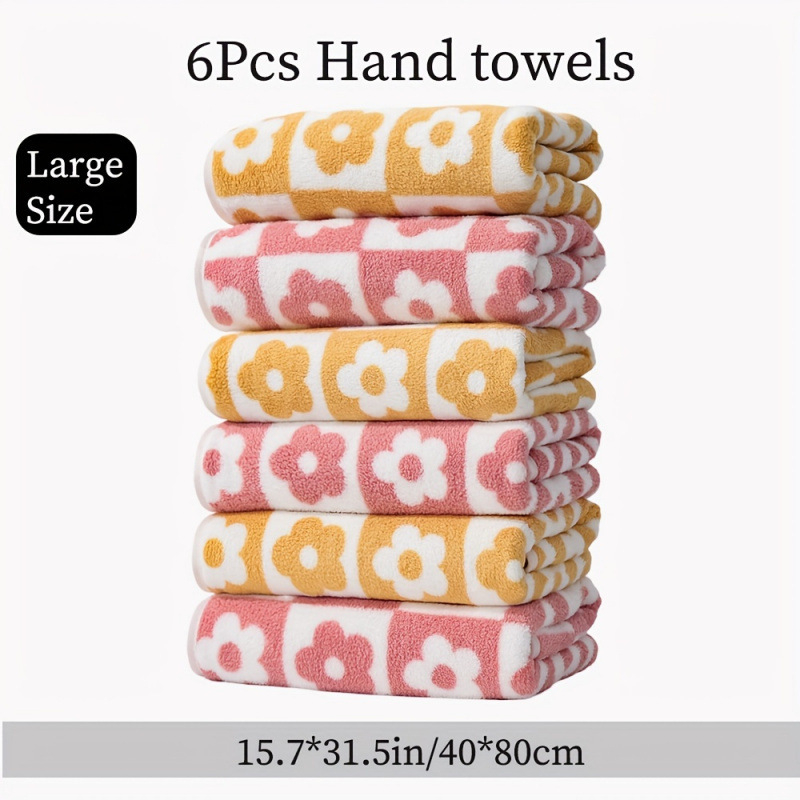 Set ručnika za jesen-zimu, mikrovlakno, cvjetni uzorak, s mogućnošću prilagodbe