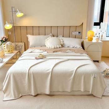 Vaflasta plišana deka, ručnik tip deke, za sve sezone, japanski stil, lagana ispod 300 g