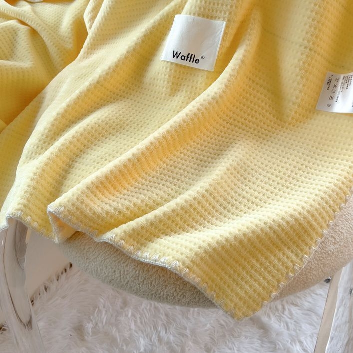 Vaflasta plišana deka, ručnik tip deke, za sve sezone, japanski stil, lagana ispod 300 g