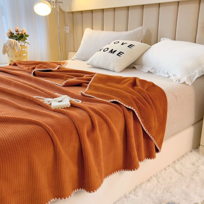 Vaflasta plišana deka, ručnik tip deke, za sve sezone, japanski stil, lagana ispod 300 g