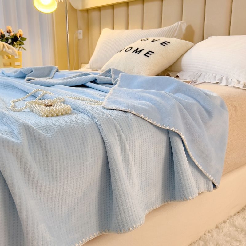 Vaflasta plišana deka, ručnik tip deke, za sve sezone, japanski stil, lagana ispod 300 g