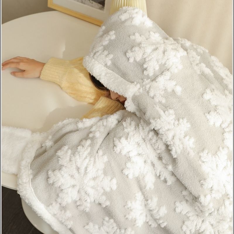 Dvostruka froté deka, poliester, karirani uzorak, za sve sezone, vintage stil