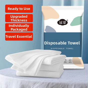 Σετ μιας χρήσης πετσέτες σώματος/προσώπου, μ ι κ ρ ο ϊ ν ε ς, 100D νήμα, απλό ύφανση, ατομικά συσκευασμένες