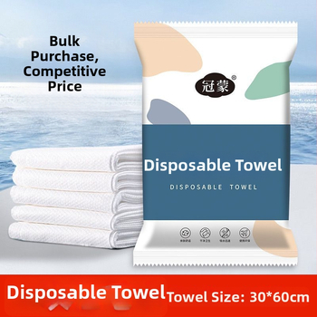 Σετ μιας χρήσης πετσέτες σώματος/προσώπου, μ ι κ ρ ο ϊ ν ε ς, 100D νήμα, απλό ύφανση, ατομικά συσκευασμένες