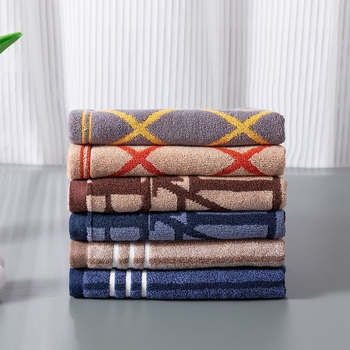 Βαμβακερή Jacquard πετσέτα προσώπου, απορροφητική, χωρίς ίνες, παχυσμένη, για ενήλικες και παιδιά