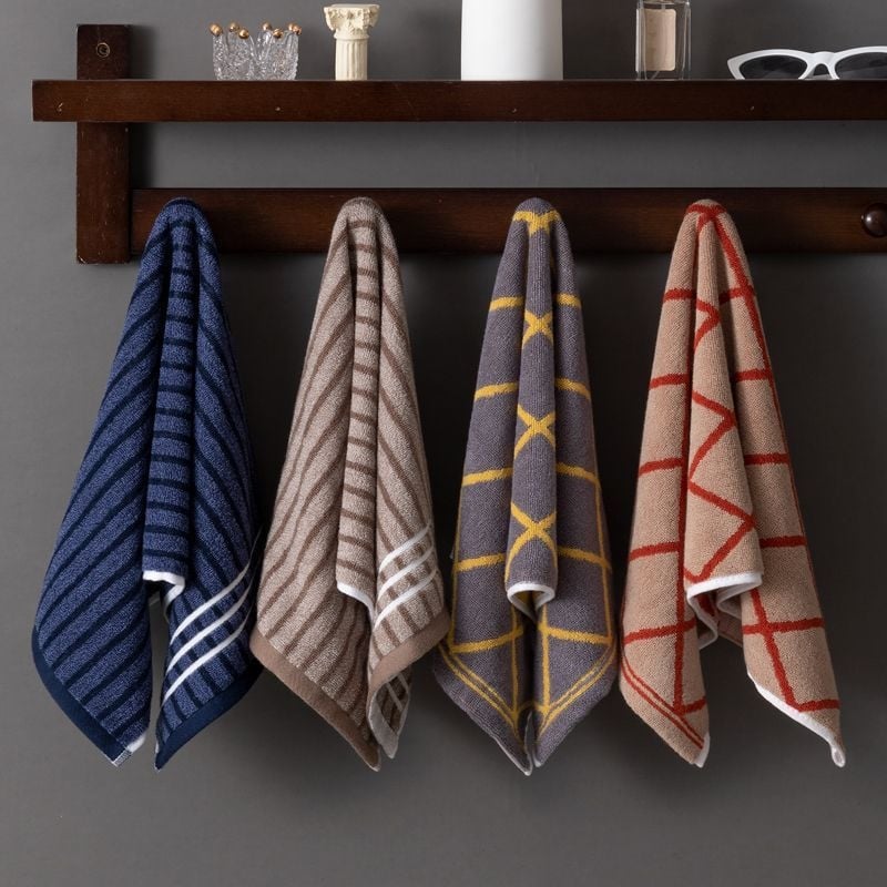 Βαμβακερή Jacquard πετσέτα προσώπου, απορροφητική, χωρίς ίνες, παχυσμένη, για ενήλικες και παιδιά