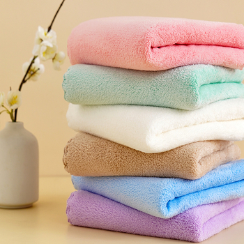 Πετσέτα coral velvet από τη Yuqian, πολυεστέρας, νήμα 150D, κομμένος βελούδο, βάρος 80–100 g