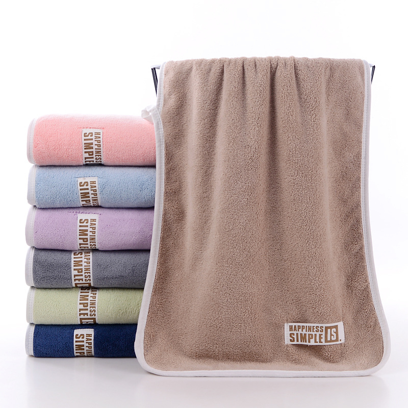 Σετ πετσετών μπάνιου από φλις κοραλλιών, μαλακές και απορροφητικές, νήμα 150D, ύφανση plain weave, βάρος υφάσματος 400–500 g, προσαρμοσμένη επεξεργασία
