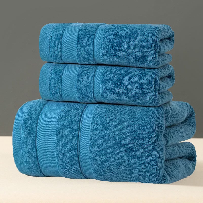 Σετ πετσετών μπάνιου και προσώπου από 100% βαμβάκι, 32‑πλέξη ύφανση, 450 g+, σετ δώρου