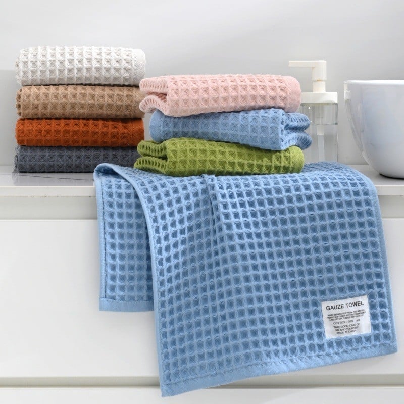 Πετσέτα μπάνιου σε ιαπωνικό στυλ, βαμβάκι βάφλ, 32s combed cotton, plain weave, 360 g