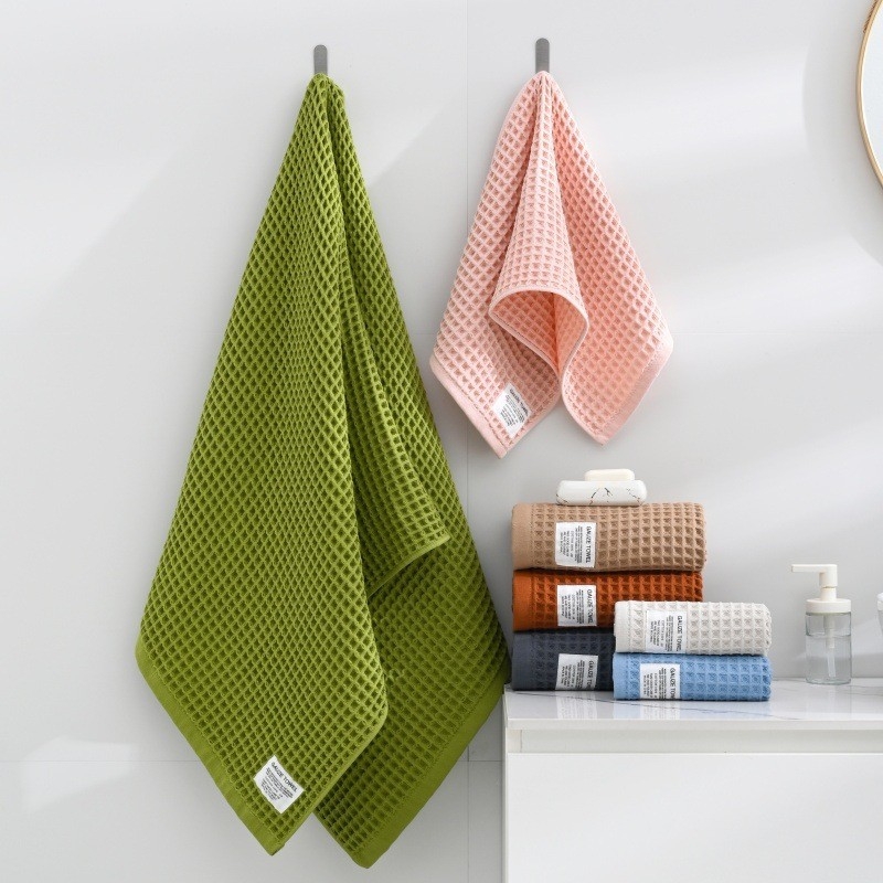 Πετσέτα μπάνιου σε ιαπωνικό στυλ, βαμβάκι βάφλ, 32s combed cotton, plain weave, 360 g