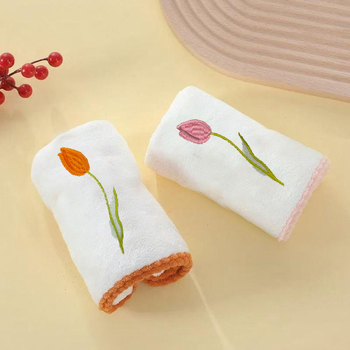 Set cadou de prosoape din fleece coral cu broderie, 150D fir, greutate 50-80 g, personalizare disponibilă