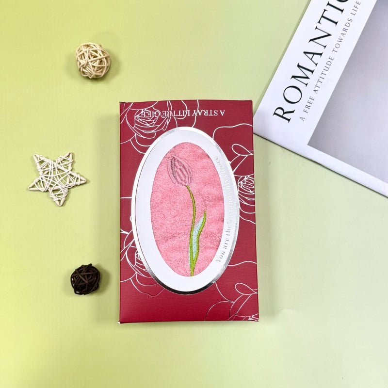 Set cadou de prosoape din fleece coral cu broderie, 150D fir, greutate 50-80 g, personalizare disponibilă