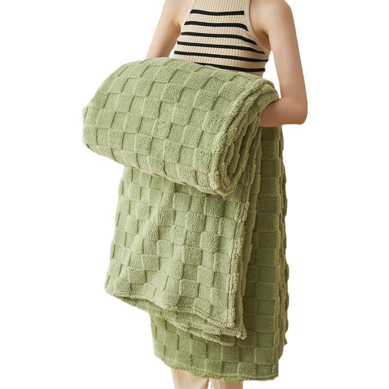 Poliesterska deka s geometrijskim uzorkom za ured i sofu, težina ispod 300 g, moderan minimalistički stil