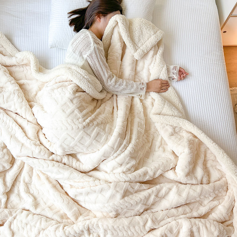 Dvoslojna deka od flanele i poliestera, za kauč i ured, jednobojna, za sve sezone