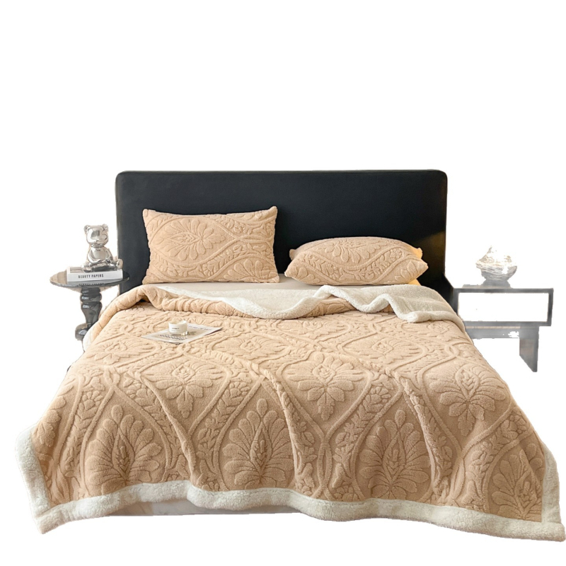 Dvostruko slojevita ručnik deka od tafta i sherpe, nordijski stil, prilagodljiva, 300–500 g