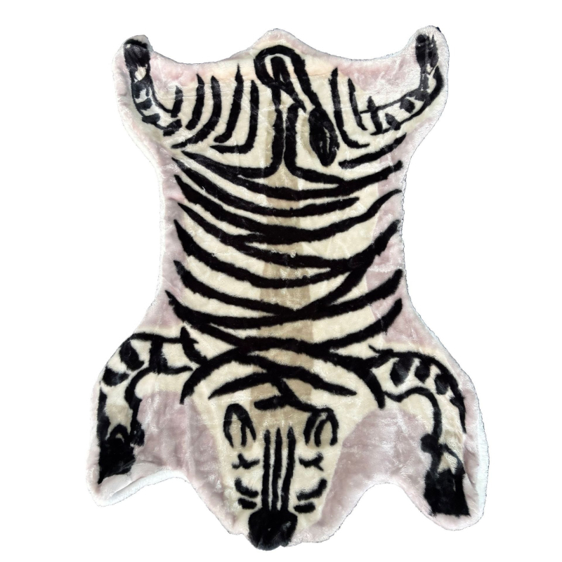 Deka za koljeno s printom tigra i leoparda, imitacija životinjske dlake, poliester, 220 g, proljeće–jesen, japanski stil, pogodna za kauč ili jastuk za stolicu