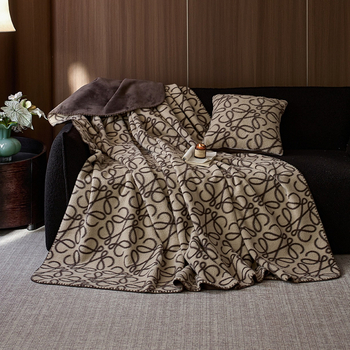 Kašmirski pleteni pokrivač s cvjetnim uzorkom, lagani luksuz, proljeće i jesen, 230 g