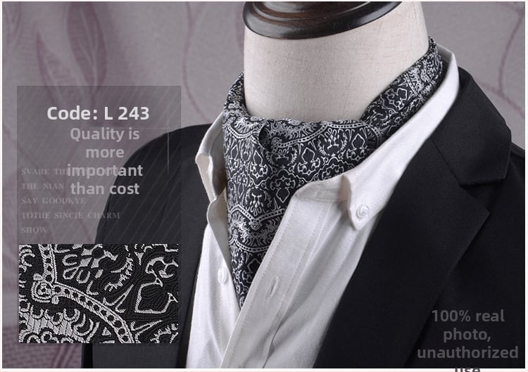 Unisex Jacquard φουλάρι - Λεπτό πολυτελές στυλ, Φλοράλ Μοτίβο, Πολυεστερικά Νήματα, Meisin Nalai