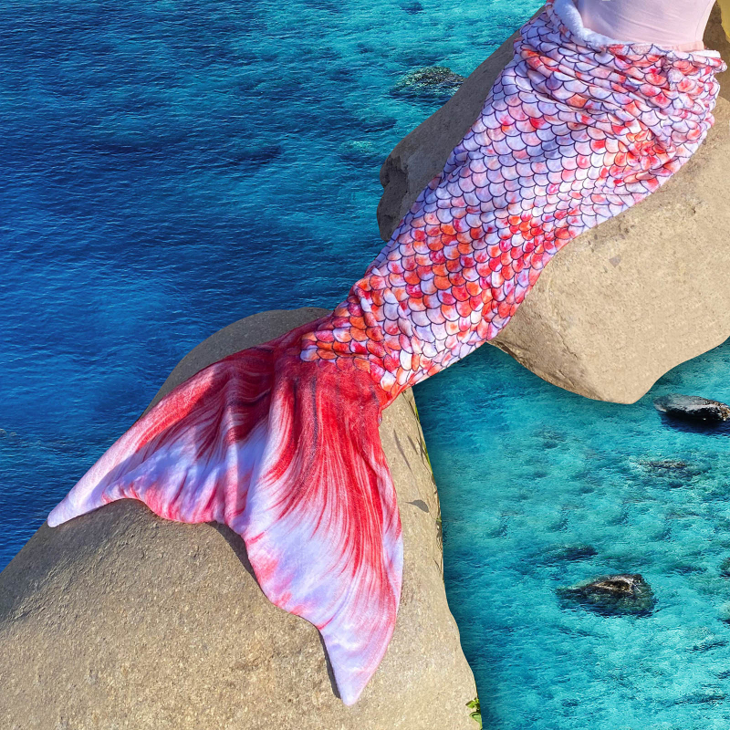 Dječja vreća za spavanje s repom morske sirene, Mu yan, Farley velvet, flanel deka, 300–500 g, crtani stil