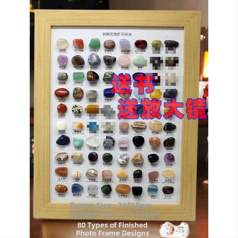 Kristālu minerālu izstāžu displejs — dabiski kristāli bērnu izpētei un mācībām; Zīmols YGDE; Materiāls: Cits; Stils: Mūsdienīgs vienkāršums; Gravēšana; Dāvana dzimšanas dienā