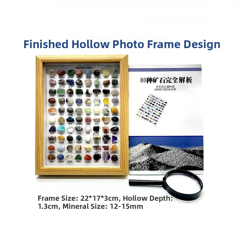 Kristālu minerālu izstāžu displejs — dabiski kristāli bērnu izpētei un mācībām; Zīmols YGDE; Materiāls: Cits; Stils: Mūsdienīgs vienkāršums; Gravēšana; Dāvana dzimšanas dienā