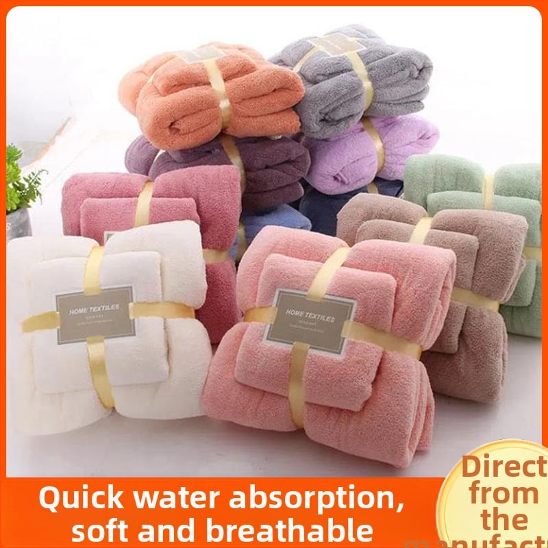 Σετ πετσέτες σε κουτί δώρου, φλις κοραλλιοειδές, 320 g, απλή ύφανση, δυνατότητα εκτύπωσης λογότυπου